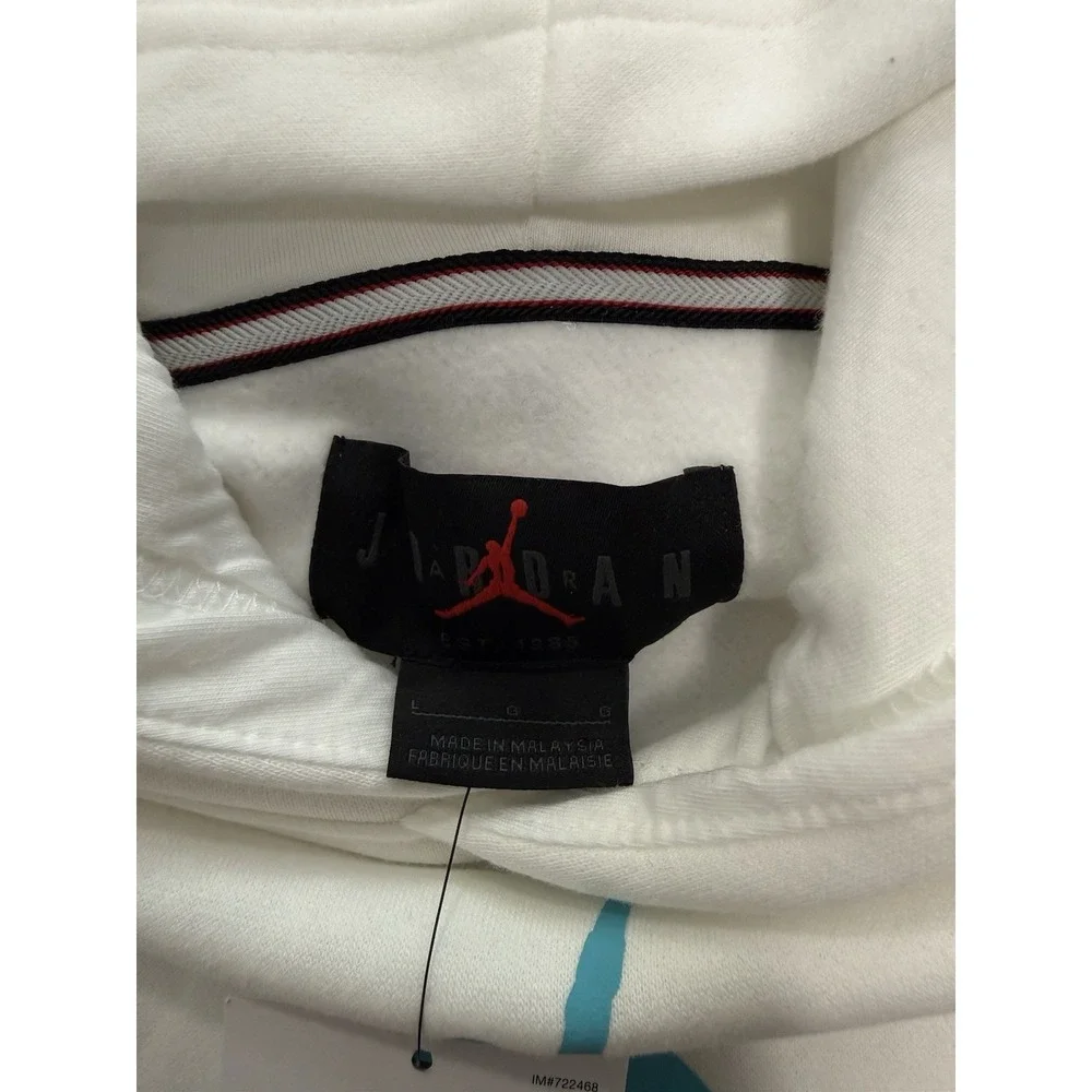 Nike Air Jordan AJ11 Gamma Fleece Hoodie White IQ6970-100 Mens Size Large NEW